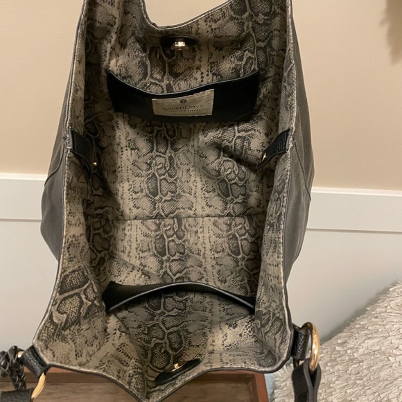 Seven Dreams Black Faux Leather Handbag with Decorative Tassel - Picture 3 of 8